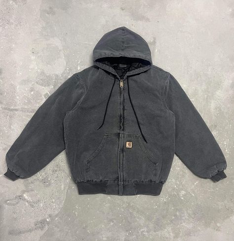 Carhartt J130 Jacket WIP BLK - Etsy Jackets Zip Up, Patchwork Carhartt Jacket, Carhartt Workwear Jacket, Carhartt Winter Jacket, Carhartt Zip Up Hoodie Outfit, Carhartt Jacket Black, Carhartt Zip Up, Cargarte Jacket, Cathartic Jacket