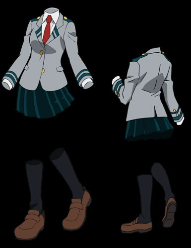 Mha Suit Ideas, Ua Uniform Bnha Female, Mha Uniform Drawing, Mha Ua Uniform, Mha School Uniform, Ua Uniform Bnha, U.a Uniform Bnha, Tokage Setsuna, Mha Uniform