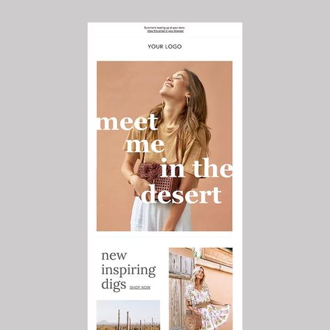 Retail Email Template Desert Vibes Mailchimp Template | Etsy Mailchimp Template, Graphic Design Magazine, Mail Chimp Templates, Email Layout, Newsletter Inspiration, Photoshop Video Tutorials, Email Marketing Design Inspiration, Email Blast, Email Template Design