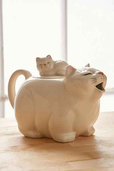 Cocina Shabby Chic, Ceramic Cats, Novelty Teapots, Cat Teapot, Teapots Unique, Teapots And Cups, Tea For Two, Coffee Pots, Ceramic Teapots