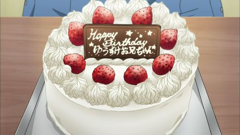 Happy Birthday In Japanese, Anime Happy Birthday, Japan Cake, Dessert Anime, Dessert Icon, Anime Cake, 달력 디자인, Japanese Birthday, In Love Quotes