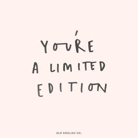 "You're a limited edition" #positivequotes #happy #happiness #quotes #motivationalquote #empoweringquote Good Vibes Quotes Positivity, Beautiful Thoughts, Sassy Quotes, Life Coaching, Fashion Quotes, Inspirational Quotes Motivation, Cute Quotes, Happy Quotes, The Words