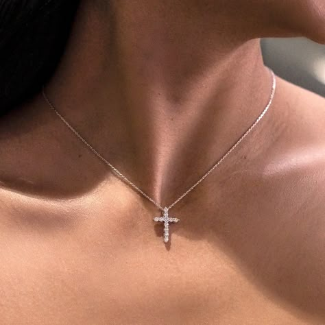 "Really great item, very pretty" - Liam C Sterling Silver Cross Necklace For Women, Elegant Cross Necklace, Beautiful Cross Necklace, Silver Necklaces Cross, Cross Necklace Diamond, Necklace Cross Silver, Chain With Cross, Necklace With Cross, Jewelry Cross