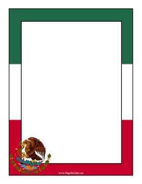 The background of this printable border is the Mexican flag, with the decorative seal featured in the bottom corner. Free to download and print. Printable Border, Page Borders Design, Mexican Flags, Mexican Flag, Mexico Flag, Page Borders, Flags Of The World, Border Design, Borders