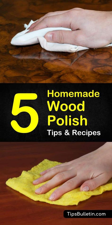 Learn how to make your wood floors and surfaces shine with these various homemade wood polish recipes! You’ll be able to make your floors, cabinets, and furniture look good as new with these simple DIY wood polish ideas. #woodpolish #DIYwoodpolish #polishing #wood How To Polish Wood Furniture, Homemade Wood Polish Diy, Natural Wood Polish Diy, Diy Wood Polish Cleaning, Diy Wood Conditioner, Homemade Furniture Polish Wood, Furniture Cleaner Wooden, How To Make Furniture Polish, Home Made Furniture Polish