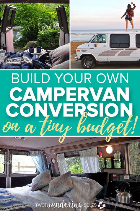 DIY Campervan Conversion on a Tiny Budget in Less Than 1 Week | Two Wandering Soles Van To Rv Conversion, Basic Camper Van Conversion, Van Converted To Camper, Basic Van Conversion, Cheap Camper Van Conversion, Simple Camper Van Conversion Diy, Conversion Van Camper, Converting Van To Camper, Van To Camper Conversion