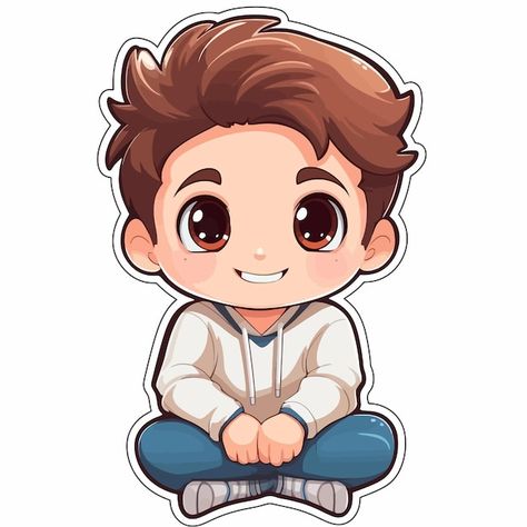 Vector cute kid illustration | Premium Vector #Freepik #vector #chibi #cartoon-vector #boy-character #male-cartoon Charectors Design, Chibi Boy Cute, Cartoon Art Boy, Boy Illustration Art, Little Boy Illustration, Cute Animation Cartoon, Male Chibi, Cute Boy Cartoon, Chibi Character Design