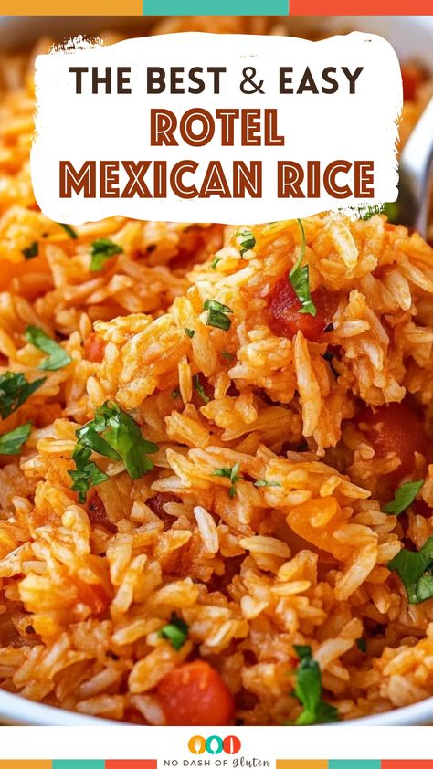 Tasty Mexican Recipes, Mexican Rice With Cheese, Make Spanish Rice From White Rice, Rice And Rotel Recipes, Easy Mexican Rice Recipe Simple, Mexican Rice With Rotel Easy, Mexican Rice Rotel Recipe, Rotel Spanish Rice, Bulk Spanish Rice Recipe