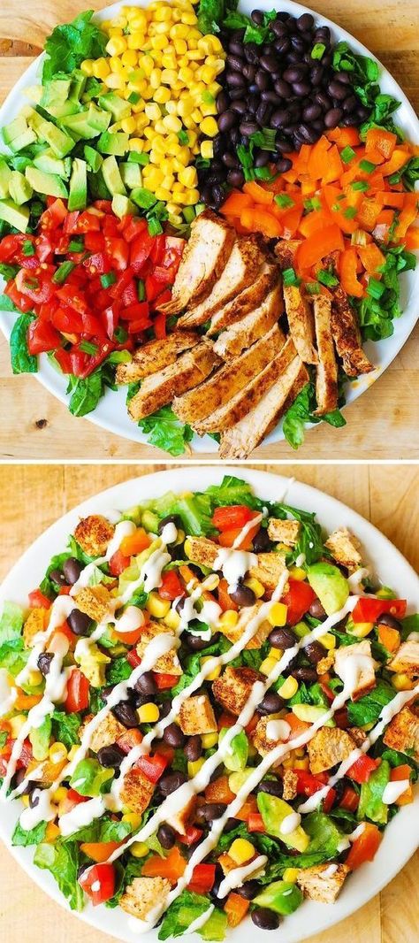 Chopped Southwest Salad, Southwest Chicken Salad Recipe, Southwestern Salad Recipes, Southwestern Chicken Salad Recipe, Healthy Southwest Chicken Salad, Healthyish Southwest Chicken Salad, Southwestern Chopped Salad, Southwestern Salad, Southwest Recipes