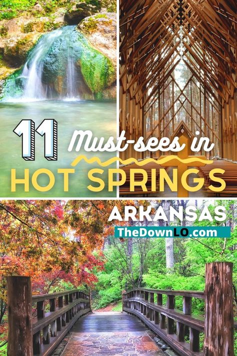 11 Things You Must-Do in Hot Springs, Arkansas -- America's Secret Spa Getaway | The Down Lo Spa Baths, Arkansas Road Trip, Arkansas Vacations, Middle America, Nature Places, Southern Usa, Woodland Gardens, Eureka Springs Arkansas, Arkansas Travel