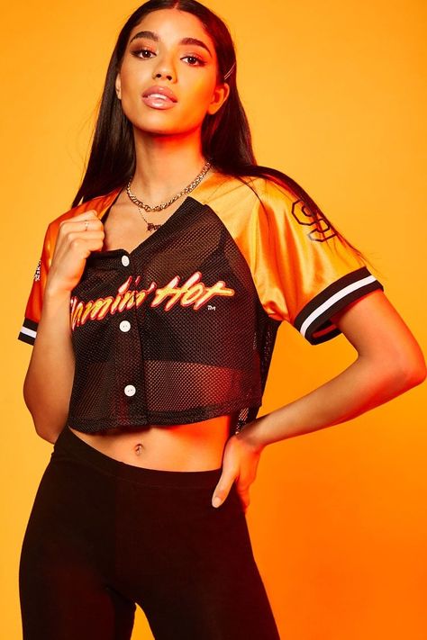 Forever 21 Flamin' Hot Graphic Jersey Flamin Hot Cheetos, 21 Outfits, Forever 21 Outfits, Hot Cheetos, Jersey Fashion, Summer Fashion For Teens, Victoria Secret Outfits, Stylish Eve, Baseball Jersey