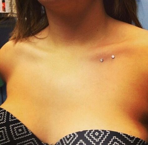 Dermal piercing chest Chest Dermal Piercing, Piercing Chest, Dermal Piercing Chest, Chest Dermal, Piercings Dermal, Ear Gauges Plugs, Dermal Piercing, Ear Gauges, Piercing Tattoo