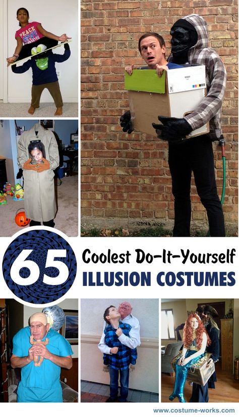 DIY Illusion Halloween Costume Ideas Illusion Halloween Costumes, Illusion Costumes, Diy Fantasia, Costumes For Adults, Halloween Infantil, Halloween Decor Diy, Halloween House Party, Costume Works, Diy Kostüm