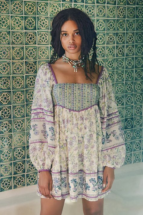 Free People Boho Outfits, Midsize Mini Dress, Appalachian Cottage, Thrifting 2023, Ss23 Fashion, Ingenue Natural, Scandinavian Coastal, Dresses With Boots, 2023 Dress