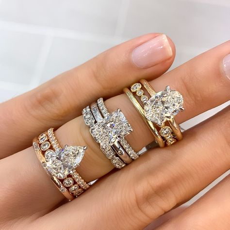 Mixed Metal Wedding Rings, Mixed Metal Engagement Rings, Stacked Engagement Ring, Stackable Engagement Ring, Stacked Wedding Bands, Radiant Cut Engagement Rings, Stackable Rings Wedding, Stacked Wedding Rings, Radiant Engagement Rings