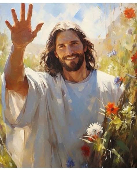 Jesus Laughing, Jesus Christ Painting, Jesus Artwork, Pictures Of Christ, Deeper Life, Jesus Christ Artwork, Lds Art, Your Biggest Fan, Jesus Photo