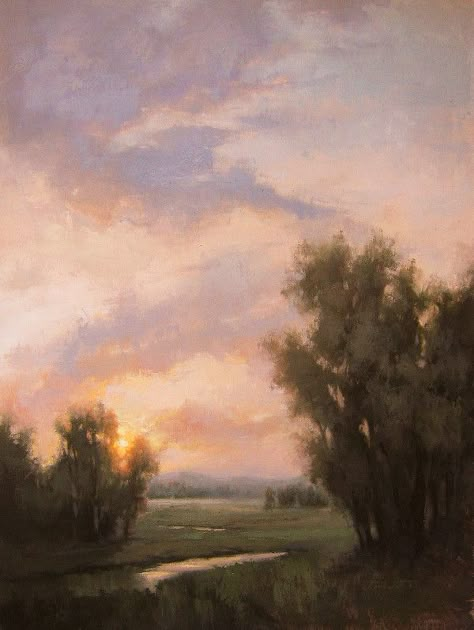 Art by Jane Hunt | Artwork Archive Pretty Paintings, American Impressionism, Colorado Denver, Sky Summer, Aesthetic Painting, Ethereal Art, Painting Inspo, Sunset Sky, Art Nature