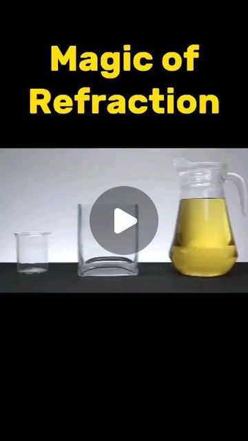 UKnoWhat? on Instagram: "✅ Follow us ✅ Magic of Refraction!! In a situation where the glass and the liquid have matching refractive indices, the light passing through does not bend at the interface between the glass and the liquid. This lack of refraction means that there's no visual cue to indicate the presence of the glass, rendering it effectively "invisible" to the naked eye. DM for credit or a removal request (no copyright intended). All rights and credits reserved to the respective owner(s). #scienceexperiment #education #facts #refraction #reflection #light #invisible #liquid #glass #eyes #microscope #experiment #physics #physicist #learn #scientist #physicsexperiment #chemistry #learning #refractiveindex #science #threads" Light And Reflection Preschool, Reflection Refraction Absorption, Refraction Of Light Experiment, Science Experiment For Preschool, Reflection And Refraction Of Light, Magic Science Experiments, Glass Rendering, Light Science Experiments, Refraction Experiment