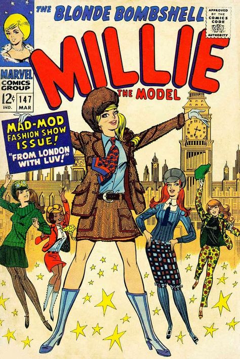 1960's Millie the Model Comic Book Millie The Model Comic Books, Pulp Fiction Comics, 1960s Comics, Millie The Model, Comic Paper, Scrapbook Memories, Superstar Barbie, Book Reference, Silver Age Comics