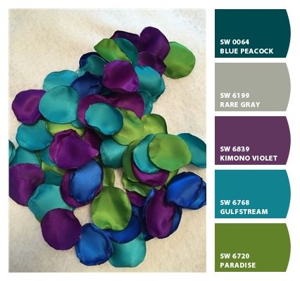 Peacock Green Colour Palette, What Colors Look Good Together, Teal Green And Purple Living Room, Color Pallet Combinations, Like Green Color Palette, Peacock Paint Palette, Craft Room Color Palette, Peacock Purple Paint, Colors That Go With Peacock Blue