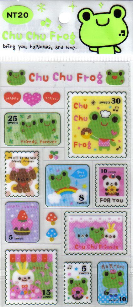 https://flic.kr/p/9KYJ1U | Kawaii Chu Chu Frog Stamp Sticker Sheet | Available @ www.cutepaperetc.etsy.com Frog Stickers, Etsy Stickers, Kawaii Stationery, Kawaii Stickers, Cute Stationery, Love Stickers, Mail Art, Stamp Design, Sticker Collection