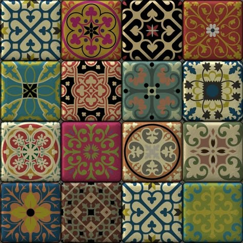 Bohemian Tiles, Adhesive Floor Tiles, Tile Background, Colorful Tiles, Moroccan Tiles Pattern, Tiles Pattern, Colourful Tile, Moroccan Tiles, Tiles Design