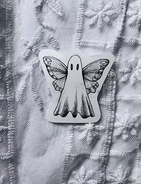 Ghost Moth Tattoo, Ghost With Butterfly Tattoo, Ghost Butterfly Tattoo, Spooky Moth Tattoo, Ghost Flowers Tattoo, Spooky Butterfly Tattoo, Moth Wings Tattoo, Ghost Moth, Ghost Butterfly