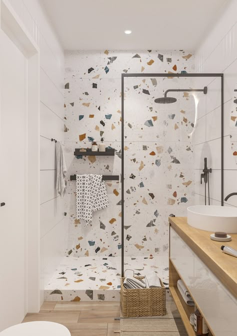 Bilik Air, Desain Pantry, Bad Inspiration, Bathroom Design Decor, Bathroom Inspiration Decor, Bathroom Inspo, Bathroom Style, House Bathroom, Modern Bathroom Design