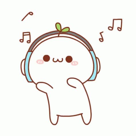 Kawaii Music GIF - Kawaii Music Dance - Discover & Share GIFs Draw Chibi, Images Emoji, Cute Cartoon Images, 캐릭터 드로잉, 수채화 그림, Cartoon Images, Cute Chibi, Love Gif, Kawaii Drawings