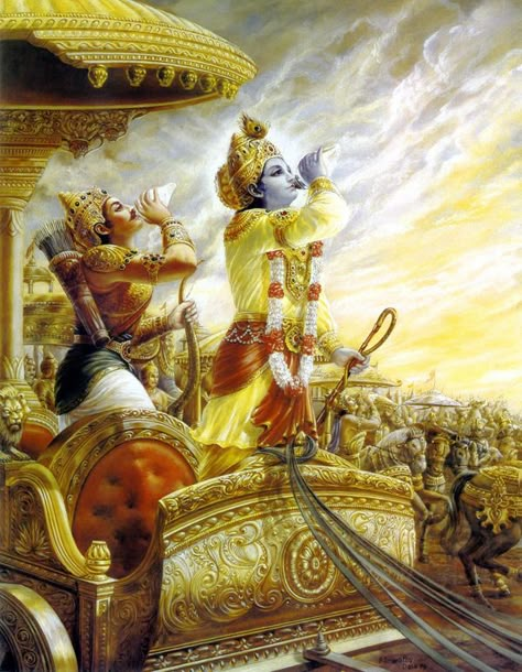 The Bhagavad Gita in Pictures भारतीय इतिहास, Bhagvat Gita, Art Krishna, The Bhagavad Gita, The Mahabharata, Sanatan Dharma, Lord Krishna Wallpapers, Krishna Wallpapers, Sri Krishna