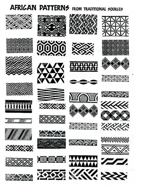 Designs for Zentangles | african patterns - ideas for zentangle African Tattoo, Maori Tattoos, Afrikaanse Kunst, Aztec Art, Soyut Sanat Tabloları, African Textiles, African Pattern, African Masks, Zentangle Patterns