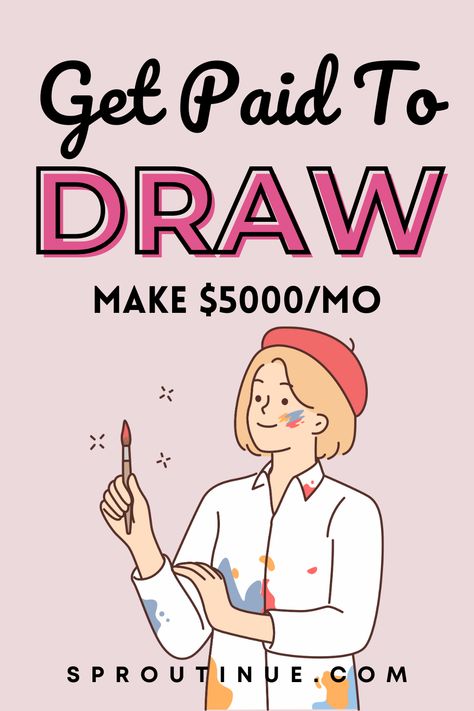 Do you always find yourself drawing? You can get paid to draw. Learn how to make money drawing in your free time. Save this pin for later. Drawing Business Ideas, Get Paid To Draw, Money Drawing Powder Recipe, Free Sketch Drawings, How To Sell My Art, How To Make Money With Canva, Things To Learn In Free Time, Jobs For Artists, Jobs Drawing