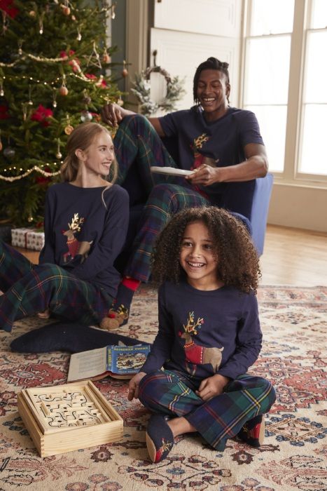 10 best Christmas pyjamas for the family 2020: From M&S to ASOS & matching sets in Sainsbury's | HELLO! Christmas Outfit Comfy, Family Christmas Pajamas Photoshoot, Christmas Pajama Party Outfit, Christmas Pjs Family Picture Ideas, Family Christmas Onesies, Christmas Pyjamas Family, Pajama Party Outfit Ideas, Pajama Party Outfit, Onesie Outfits