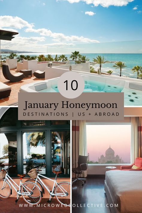 If you're planning a winter honeymoon these are our top recommendations for destinations. Whether you're planning a US honeymoon or plan to travel somewhere abroad these honeymoon locations are some of the best places to go. And we've included some recommendations for where to stay and what to do while you're there, too! Photos: Expedia; links in the blog Us Honeymoon, Tropical Honeymoon Destinations, Winter Honeymoon, Honeymoon Itinerary, Tropical Honeymoon, All Inclusive Honeymoon, Europe Honeymoon, Honeymoon Locations, Honeymoon Ideas