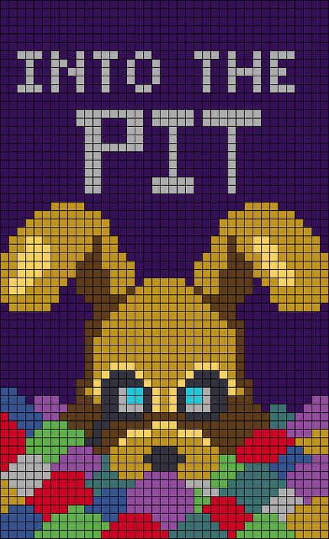 Fnaf Grid Pattern, Fnaf Grid Art, Pixel Art Pattern Fnaf, Fnaf Cross Stitch, Fnaf Alpha Pattern, Perler Bead Patterns Fnaf, Pixel Art Creepy, Pixel Art Album Cover, Fnaf Perler Beads Pattern