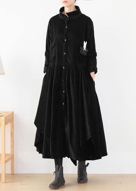 Long Cotton Coat, Trench Coats Women Long, Casual Trench Coat, Black Outerwear, Commuter Style, Cozy Clothes, Fall Outerwear, Wool Sweaters Womens, Winter Trench Coat