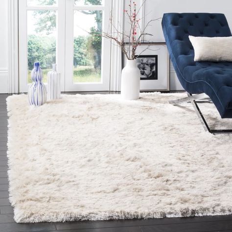 The Best Plush and Cozy Rugs | POPSUGAR Home Plush Rug, Floral Area Rugs, Shag Area Rug, Room Essentials, Ivory Rug, Pose Ideas, White Rug, Bed Room, Rug Sale