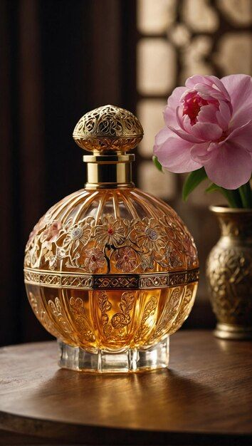 Photo oriental perfume bottle crafted wi... | Premium Photo #Freepik #photo Antique Perfume Bottles Victorian, Unique Perfume Packaging, Parfum Bottle, Parfume Bottle Design, Cute Perfume Bottles, Perfume Packaging Ideas, Vintage Perfume Bottles Aesthetic, Unique Perfume Bottles, Perfume Vintage