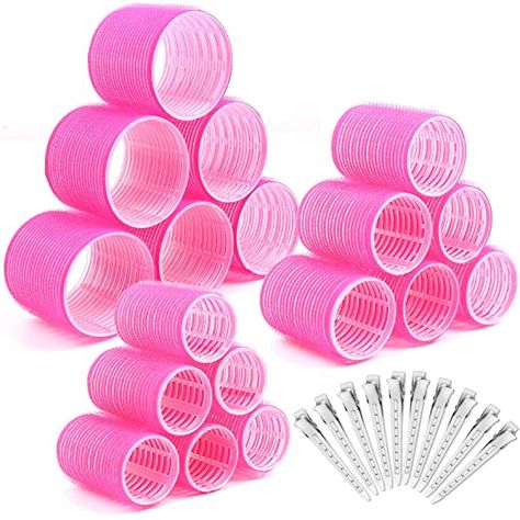 Velcro Curlers, Big Rollers, Rollers For Hair, Large Hair Rollers, Hair Roller Clips, Diy Hair Rollers, Hair Curlers Rollers, Large Curls, Heatless Hair Curlers