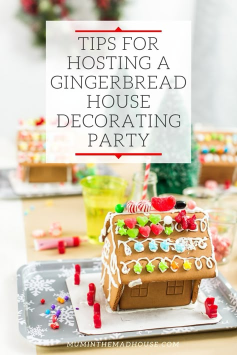 Check out these fun ideas for hosting your own gingerbread house decorating party! Lots of free printables to help make it extra special! Christmas Family Crafts, Kids Gingerbread House, Christmas Craft Activities, Gingerbread House Decorating Party, Gingerbread House Party, Gingerbread House Decorating, Modern Recipes, How To Make Gingerbread, Gingerbread House Parties