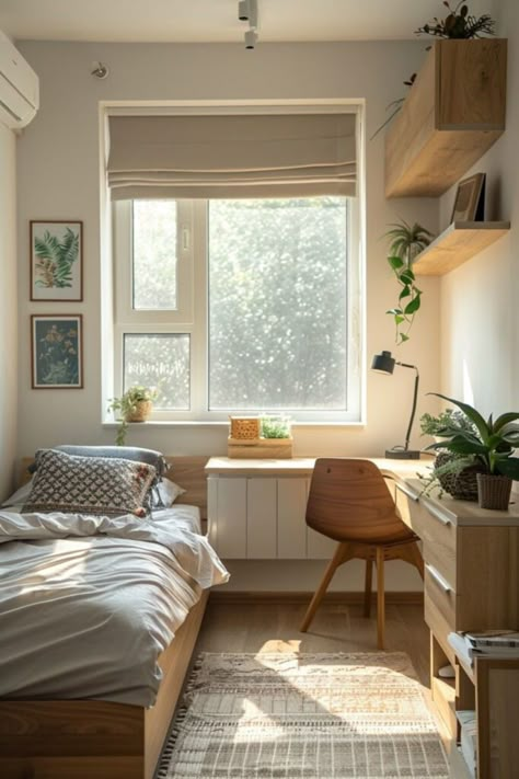 Pinterest Dorm Room, Minimalist Room Ideas Small Spaces, Minimalist Dorm, Dorm Room Decor Ideas, Pinterest Contest, Room Styling, Deco Studio, Dorm Inspo, Inspired Interiors