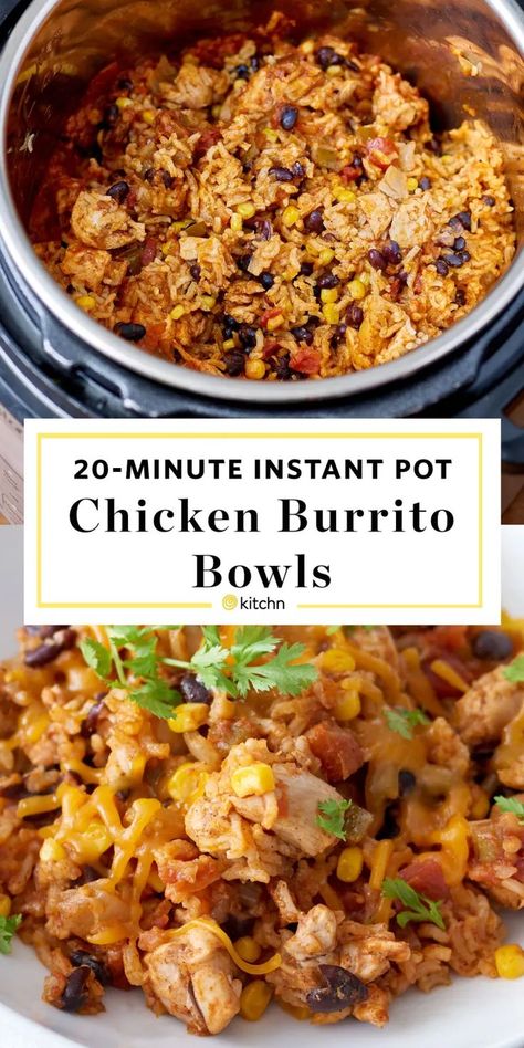 Chicken And Rice Burrito, Sweating Remedies, Rice Burrito, Chicken Burrito Bowls, Weeknight Chicken, Recipe Instant Pot, Burrito Bowls Recipe, Instant Pot Pasta Recipe, Pot Recipes Healthy