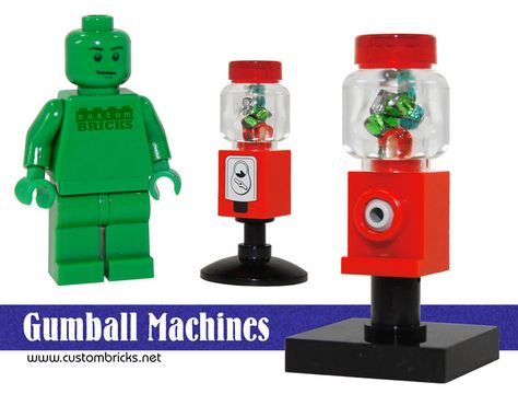 Lego Gumball Machine Lego Candy Machine, Lego Candy, Lego Village, Candy Board, Village Ideas, Diy Miniatures, Gumball Machine, Lego Stuff, Cool Lego