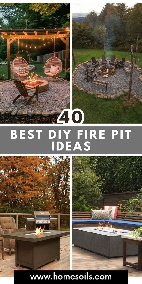 Transform your outdoor space with these 40 best DIY fire pit ideas! From simple stone rings to creative brick and metal designs, discover unique and budget-friendly fire pits that add warmth and style to your backyard. Outdoor Firepit Designs, Homemade Fire Pit Diy, Cheap Easy Fire Pit Ideas, Backyard Concrete Patio Ideas Cement Fire Pits, Garden Ideas With Fire Pit, Diy Fire Chimney Outdoor, Make Fire Pit, Outdoor Bbq Pit Ideas Backyards, Outdoor Firepits Diy Seating