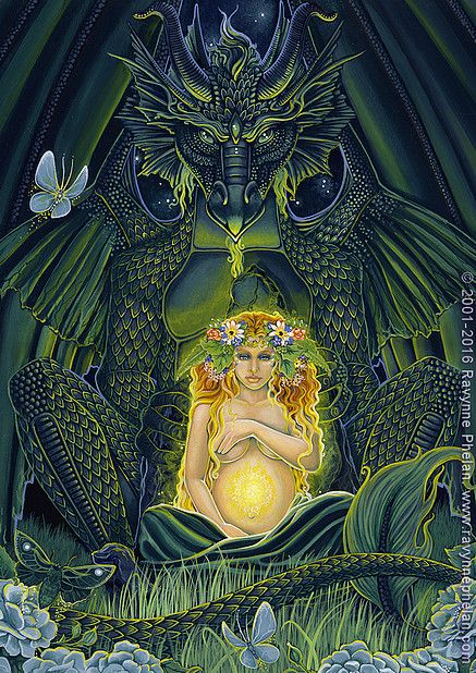 Ravynne Phelan -  Gaia's Dragon Ravynne Phelan, Gaia Goddess, Mother Gaia, Angel Oracle Cards, Goddess Sculpture, The Oracle, Angel Cards, Scary Art, Fantasy Artist