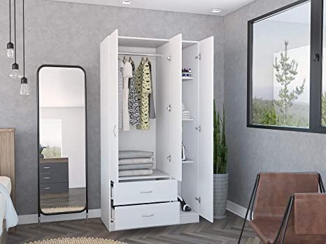 Storage Ideas For Clothes, Armoire With Drawers, Box Room Bedroom Ideas, Closet Storage Cabinets, Standing Closet, Room Bedroom Ideas, Armoire Wardrobe Closet, Bedroom Storage Ideas, Armoire Dressing