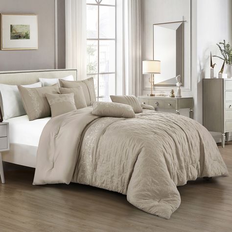 Introducing our Esca 7-Piece Ujana Beige Paisley Comforter Set – where elegance meets opulence! 🌟✨ Elevate your bedroom decor with intricate paisley and damask embroidery in luxurious gold hues, exuding timeless sophistication and warmth. #Esca #ModaBed #bedding #beddingset #comforterset #bedinabag #homedesign #luxuryliving #homedecorating #bedroomdesign #bedroomdecor Shop Now 🛏️🌹 https://www.modabed.com/product-page/esca-7-piece-ujana-beige-paisley-gold-damask-embroidery-comforter-set Taupe Comforter, Paisley Comforter, Comforter Sets Boho, Paisley Bedding, Bedroom Comforter Sets, Textile Business, Bed Comforter Sets, Winter Bedding, Bed In A Bag