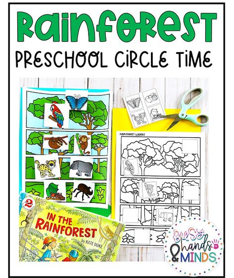 Rainforest Preschool Circle Time Preschool Rainforest Activities, Rainforest Activities Preschool, Rainforest Games, Rainforest Preschool, Preschool Zoo Theme, Pirate Preschool, Rainforest Activities, Zoo Preschool, Rainforest Trees