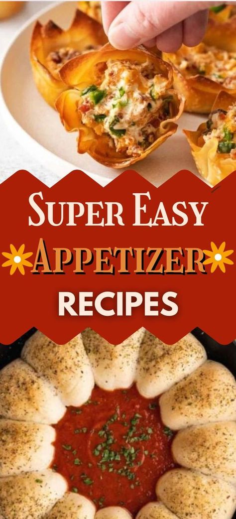 Find easy appetizer recipes for a crowd or for a party. These quick and super easy recipes will delight you and your guests alike. Appetizer Night Families, Easy Passing Dishes Parties, Appetizers For Cocktail Party Simple, Six Sisters Appetizers, No Cooking Appetizers Easy, Quick Apps For Party, Yummy Party Food, Easy Delicious Finger Foods, Easy Appetizers For Large Groups