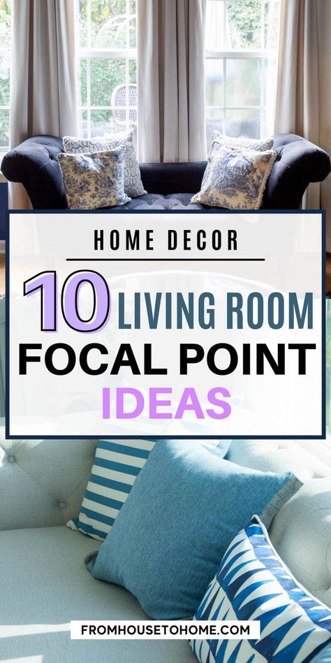 Window Focal Point Living Room, Small Living Room Window Ideas, Living Room Focal Point Ideas, Big Living Room Window Ideas, Big Windows Living Room Decor, Fireplace Focal Point Living Room, Focal Point Interior Design, Living Room Focal Wall, Room With Big Windows